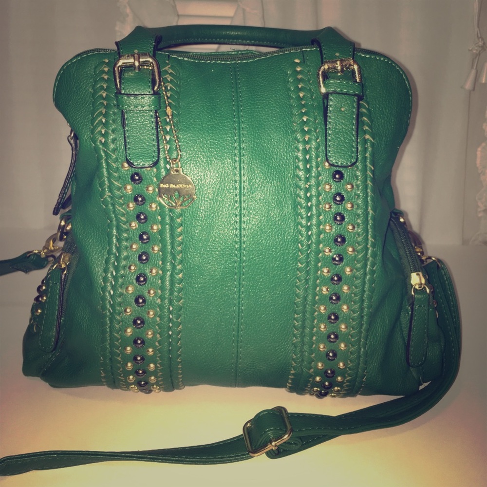Big Buddha Green Crossbody Satchel